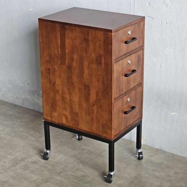 Tủ cá nhân di động 35x50x90cm gỗ cao su TCN68056