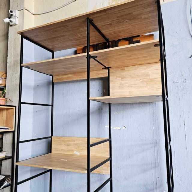 Tủ quần áo 146x55x250cm gỗ cao su KQA68063