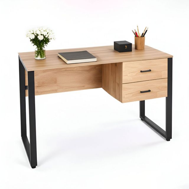 Bàn giáo viên 120x60cm gỗ cao su chân sắt BGV002