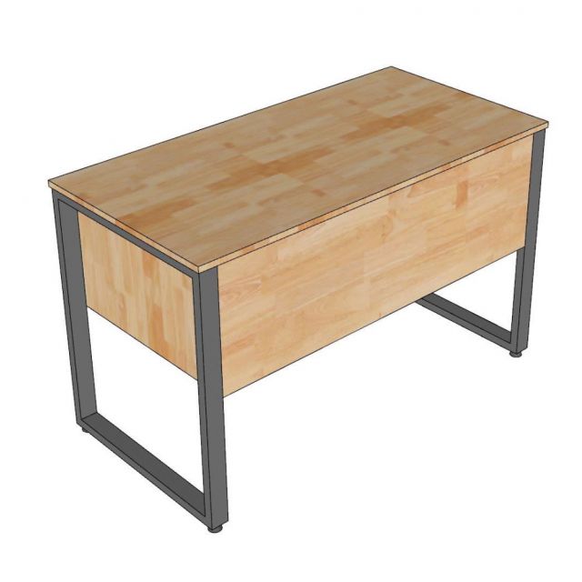 Bàn giáo viên 120x60cm gỗ cao su chân sắt BGV002