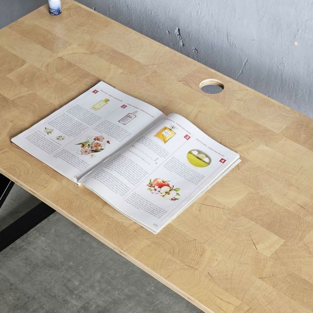 Bàn làm việc 120x60cm gỗ plywood vân Cut Trunk hệ KConcept HBKC051