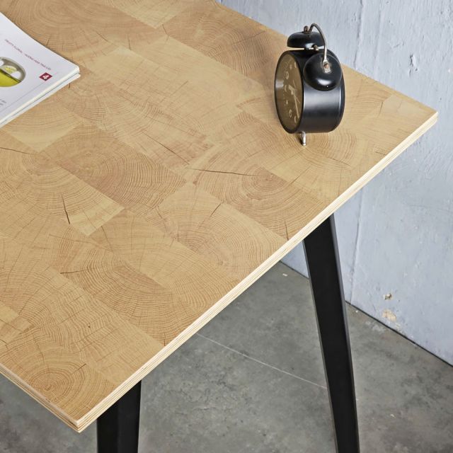 Bàn làm việc 120x60cm gỗ plywood vân Cut Trunk hệ Đa Giác HDG023
