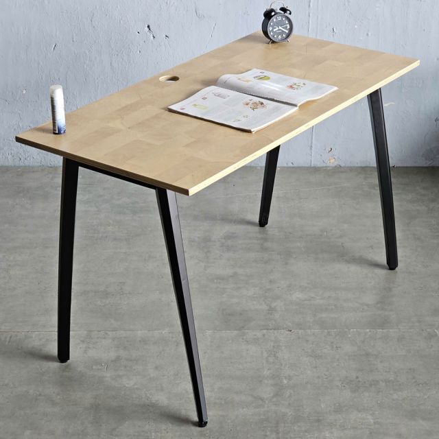 Bàn làm việc 120x60cm gỗ plywood vân Cut Trunk hệ Đa Giác HDG023