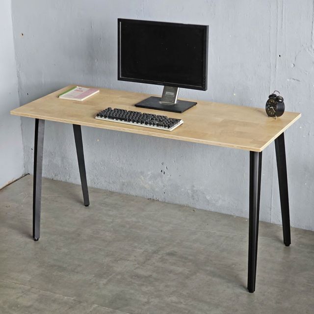 Bàn làm việc 140x60cm gỗ plywood vân Cut Trunk hệ Đa Giác HDG024