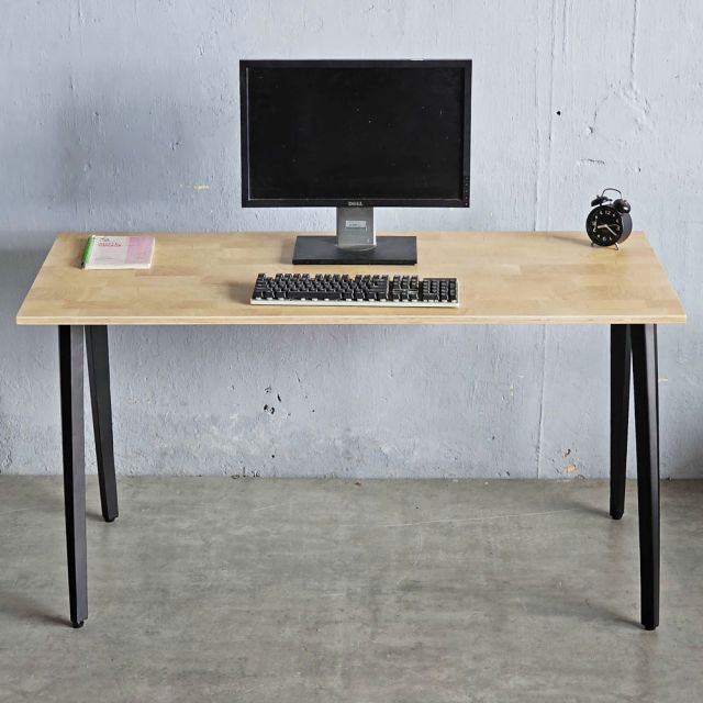Bàn làm việc 140x60cm gỗ plywood vân Cut Trunk hệ Đa Giác HDG024
