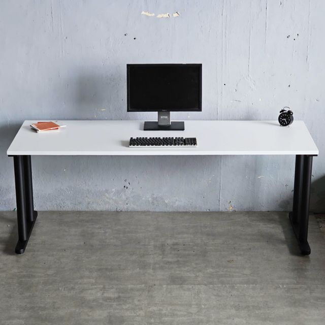 Bàn làm việc 200x70cm gỗ tràm chân sắt hệ TIO HBTO026