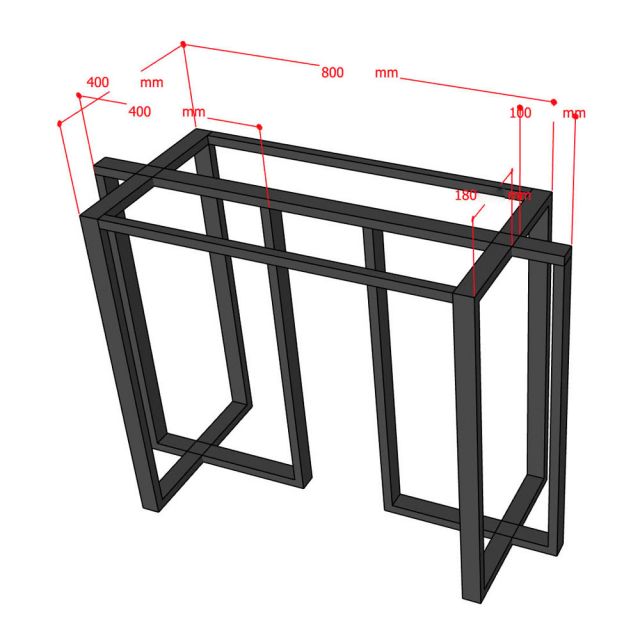 Chân sắt cho bàn ăn sơn tĩnh điện CHBBA033