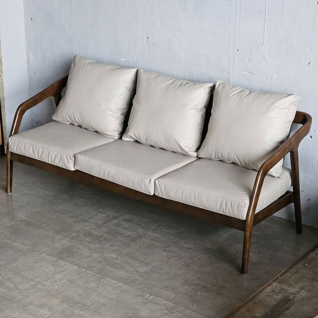 Sofa băng Kana khung gỗ Ash nệm simili SFB68067