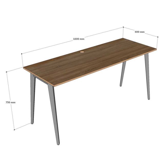 Chân sắt lắp ráp cho bàn 160x60cm hệ Tứ Giác Côn CBHD005