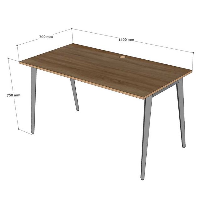 Chân sắt lắp ráp cho bàn 140x70cm hệ Tứ Giác Côn CBHD004