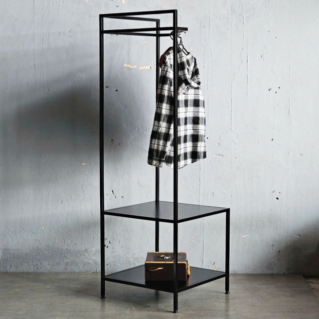 Kệ treo quần áo để góc tường 60x60x180cm gỗ cao su KQA68064