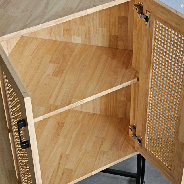 Kệ góc tường 60x60x120cm gỗ cao su KGT68033