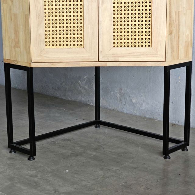 Kệ góc tường 60x60x120cm gỗ cao su KGT68033