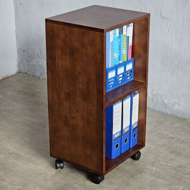 Kệ hồ sơ di động 40x30x75cm gỗ cao su THS68073