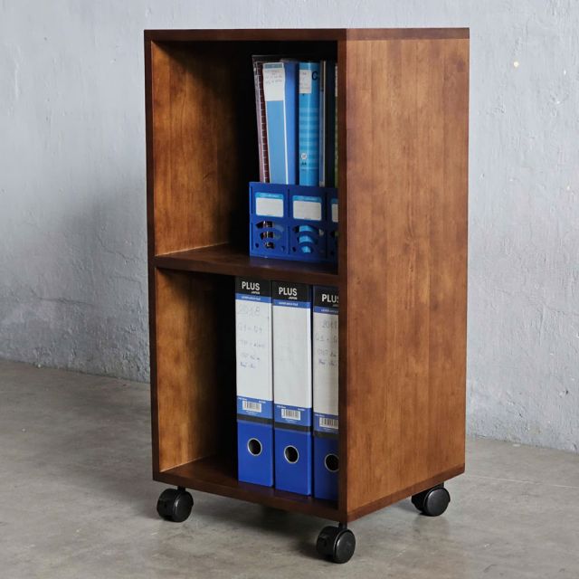 Kệ hồ sơ di động 40x30x75cm gỗ cao su THS68073
