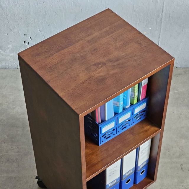 Kệ hồ sơ di động 40x30x75cm gỗ cao su THS68073