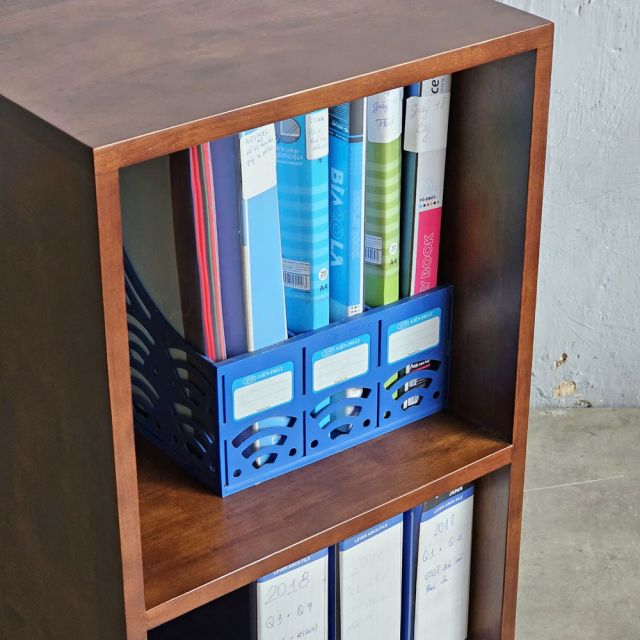 Kệ hồ sơ di động 40x30x75cm gỗ cao su THS68073