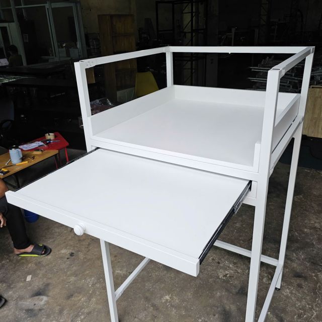 Kệ máy giặt máy sấy 80x77x150cm có ray trượt để giỏ đồ giặt KMG68018