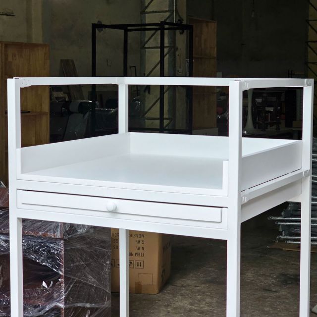 Kệ máy giặt máy sấy 80x77x150cm có ray trượt để giỏ đồ giặt KMG68018