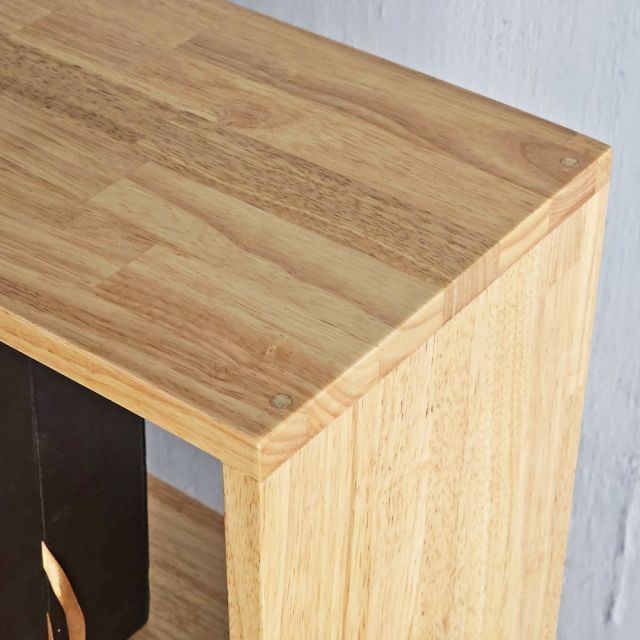 Kệ sách 4 tầng gỗ cao su chân sắt KS68284