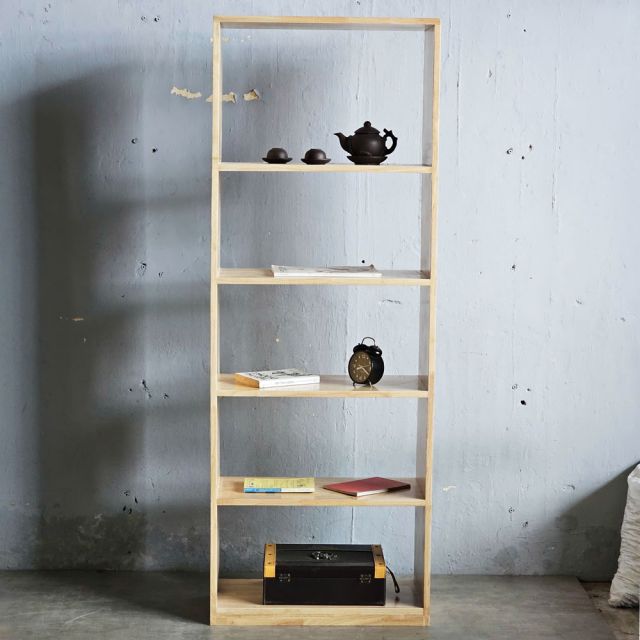 Kệ sách 5 tầng 62x30x170cm gỗ cao su KS68285