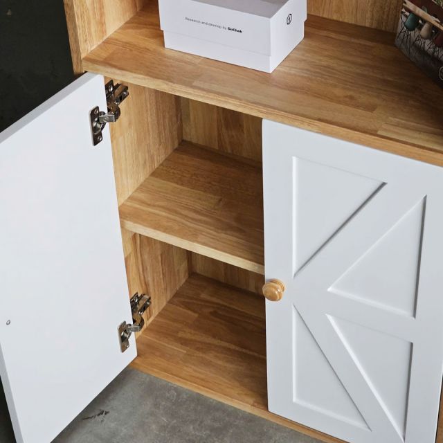 Kệ sách có ngăn tủ 60x26x180cm gỗ cao su KS68290