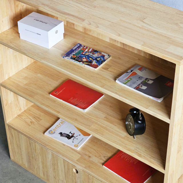 Kệ sách có ngăn kéo 100x30x106cm gỗ cao su KS68289