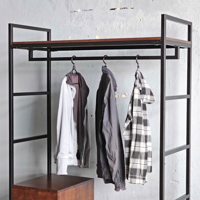Tủ quần áo 120x50x200cm gỗ cao su KQA68063