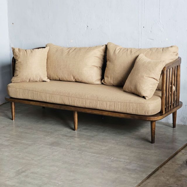 Sofa đôi Fly 1m6 khung gỗ Ash nệm vải SFB68069
