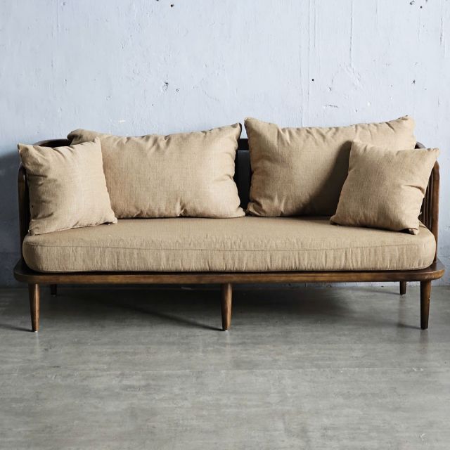 Sofa đôi Fly 1m6 khung gỗ Ash nệm vải SFB68069