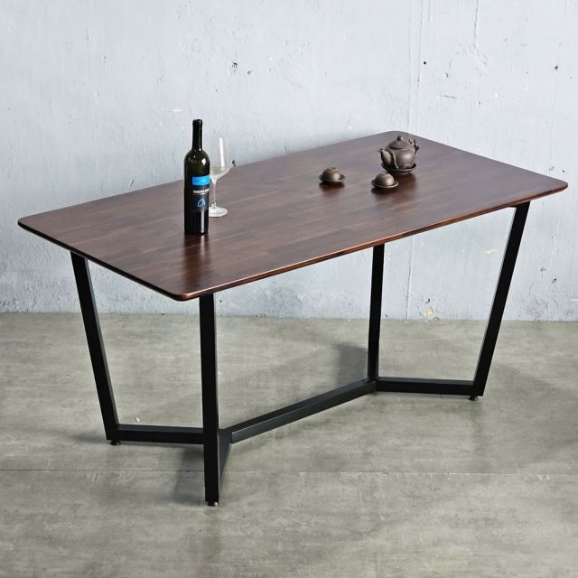 Bàn ăn TOGI gỗ Tràm chân sắt 160x80cm - BA68211