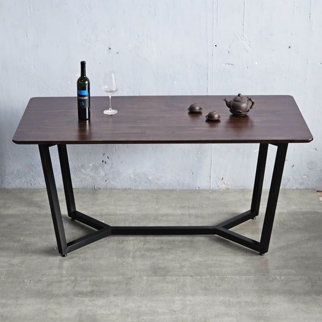 Bàn ăn TOGI gỗ Tràm chân sắt 160x80cm - BA68211