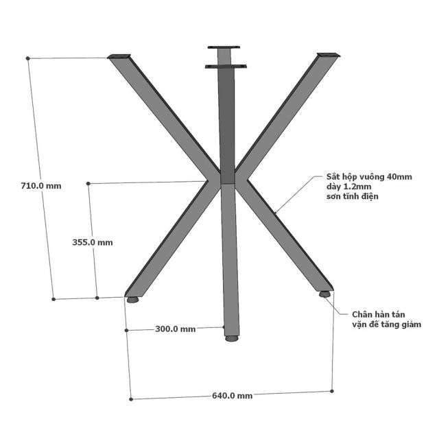 Chân sắt cho bàn tròn - CHBBA042