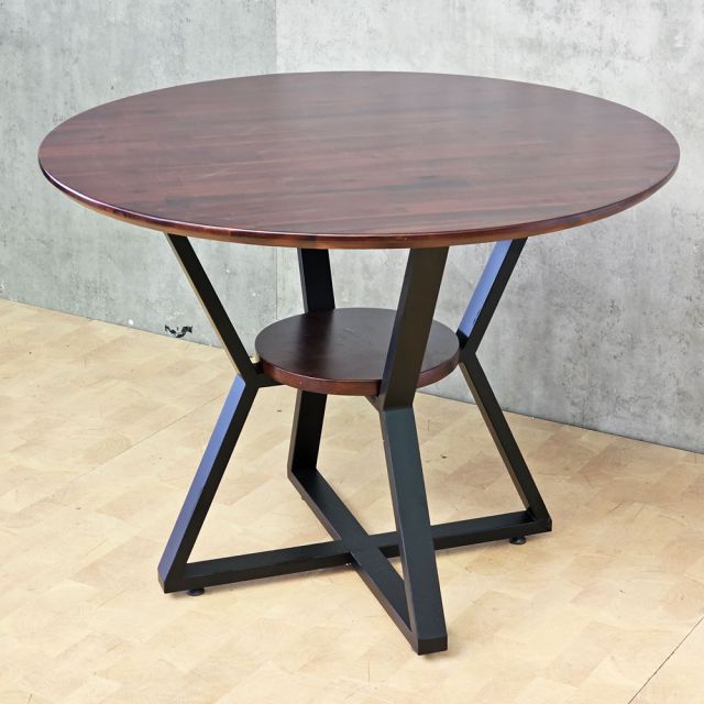 Bàn ăn tròn LEVO 1m Gỗ Tràm chân sắt sơn tĩnh điện - BA68210
