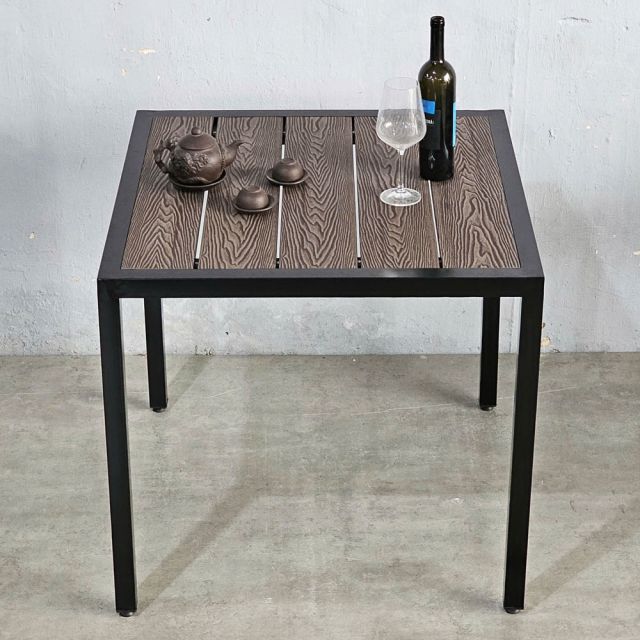 Bàn vuông ngoài trời 80x80cm gỗ nhựa BNT004