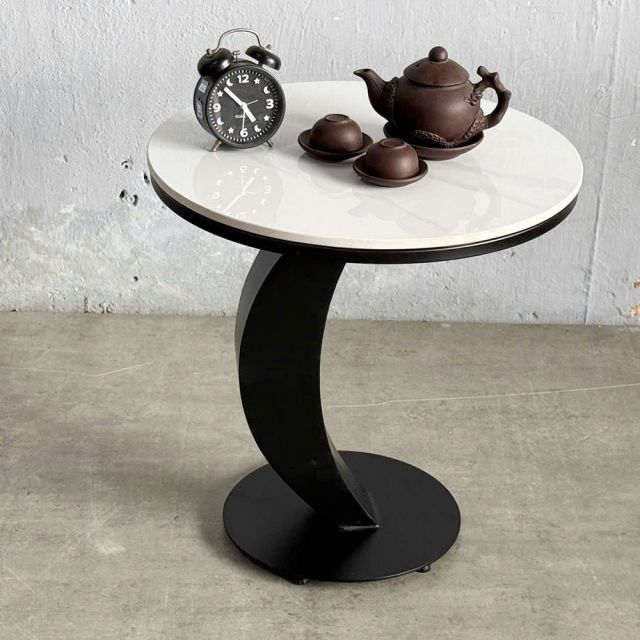Bàn tab sofa tròn 50x50cm mặt đá ceramic SST038