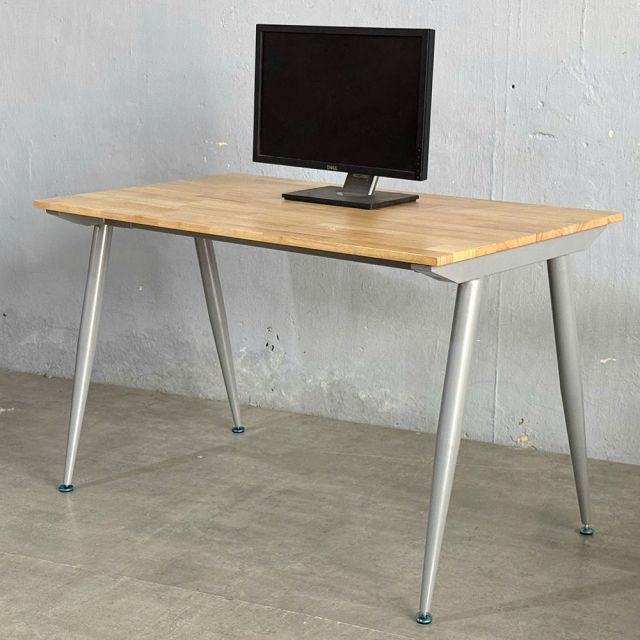 Bàn làm việc 120x70cm gỗ cao su chân sắt hệ Cone - HBCO069