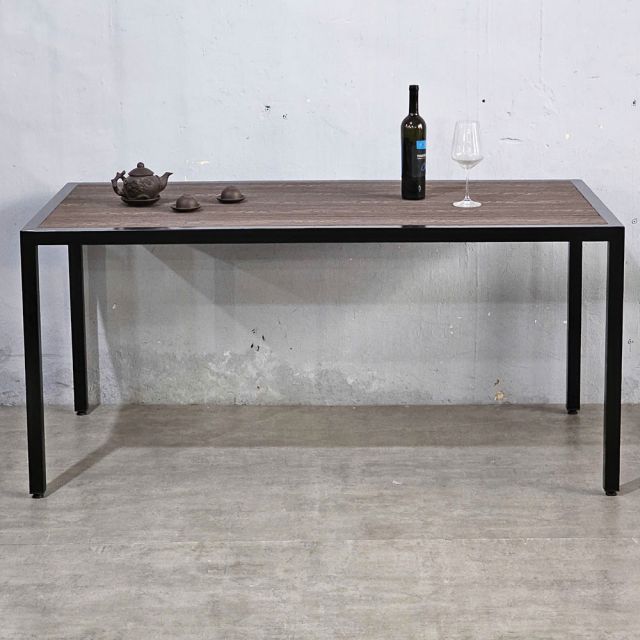Bàn chữ nhật ngoài trời 160x80cm gỗ nhựa vân 3D BNT005
