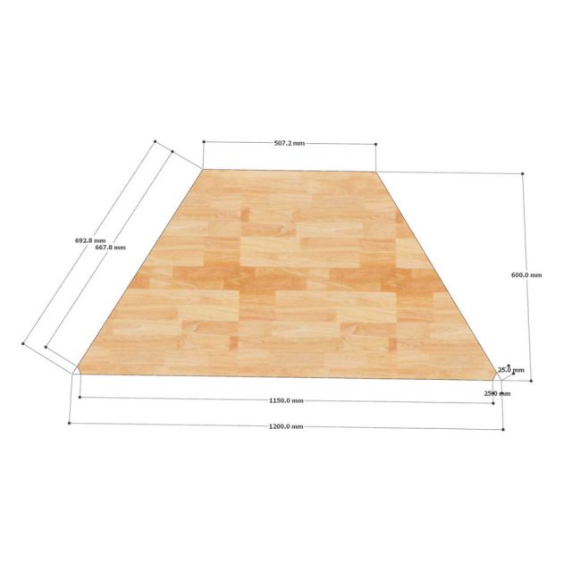 Chân sắt bàn hình thang di động - HCLG007
