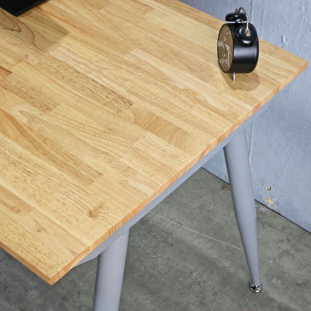 Bàn làm việc 140x70cm gỗ cao su chân sắt hệ CONE HBCO068