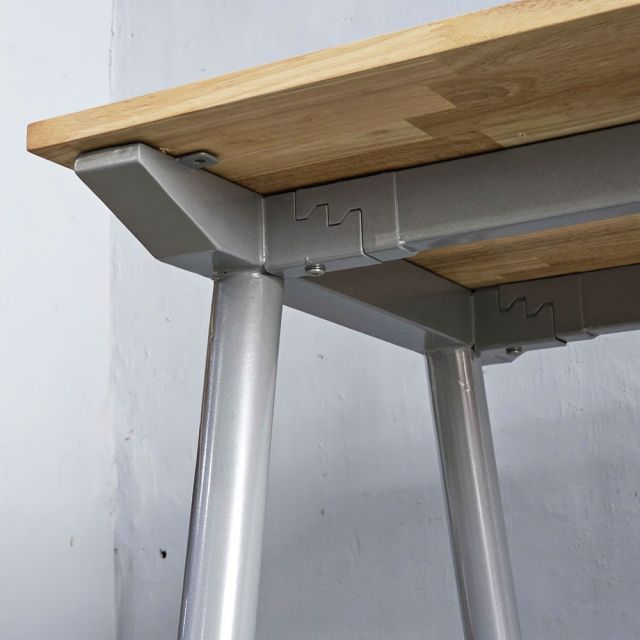 Bàn làm việc 140x70cm gỗ cao su chân sắt hệ CONE HBCO068