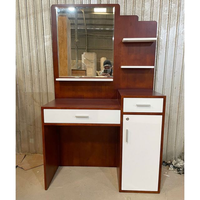Bàn trang điểm gỗ cao su 100x40x165cm - BTD68073
