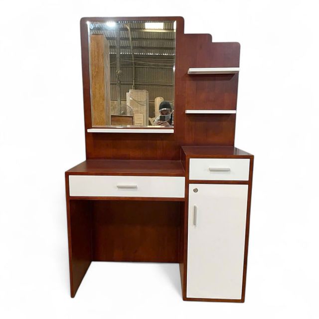 Bàn trang điểm gỗ cao su 100x40x165cm - BTD68073