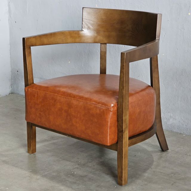 Ghế sofa đơn STABUCK bọc nệm gỗ tần bì GSD68095