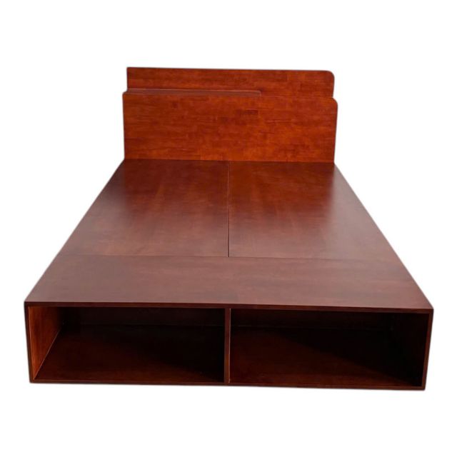 Giường ngủ 140cm gỗ cao su có hộc kéo - GN68050