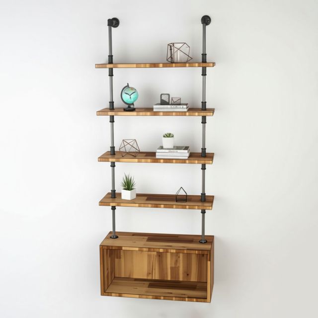 Kệ ống nước sắt 4 tầng gỗ tràm có hộc chân 80x30x200cm - PPF012 Kệ ống nước sắt 4 tầng gỗ tràm có hộc chân 80x30x200cm - PPF012