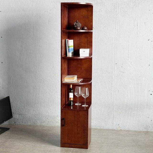Kệ góc tường gỗ cao su 35x35x180cm - KGT68036