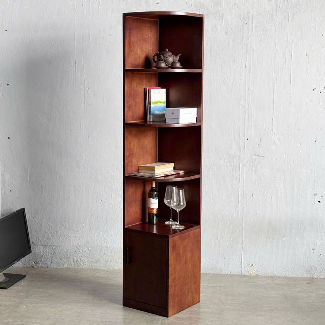 Kệ góc tường gỗ cao su 35x35x180cm - KGT68036