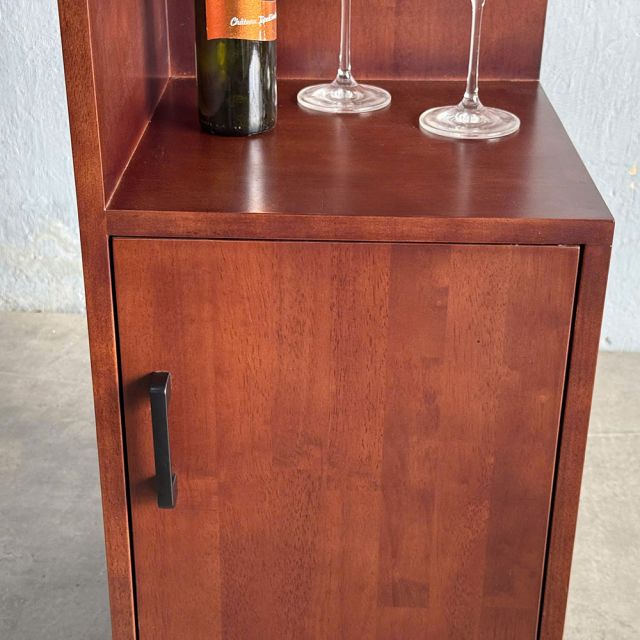 Kệ góc tường gỗ cao su 35x35x180cm - KGT68036