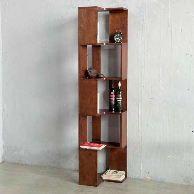 Kệ góc tường gỗ Cao Su 40x40x180cm - KGT68034